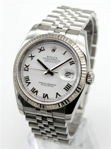 rolex men's datejust white dial stainless steel watch|vintage Rolex Datejust stainless steel.